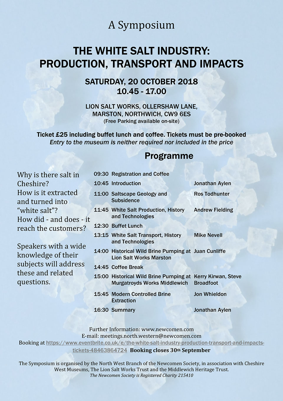 Event Flyer for The White Salt Industry Symposium