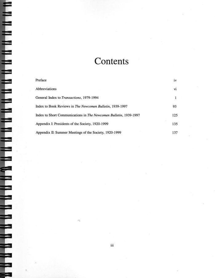 The Journal - General Index V51 to 65 (1979-1994) - contents