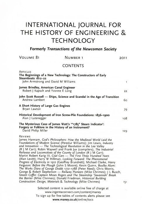 The Journal - V81 No1 2011 - contents