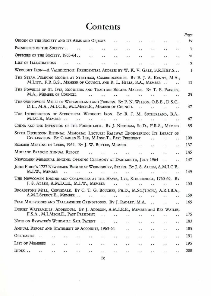 The Journal - V36 No1 1963-64 - contents
