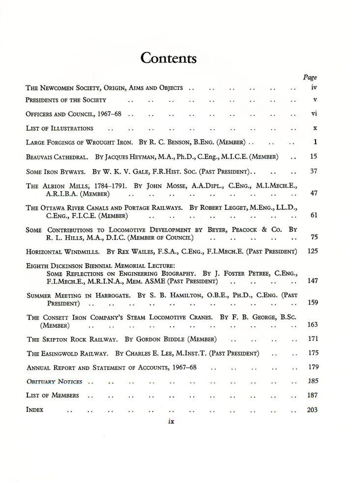 The Journal - V40 No1 1967-68 - contents