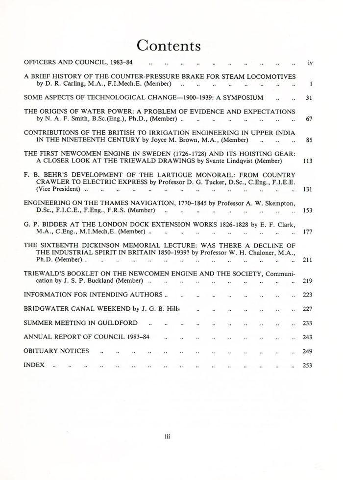 The Journal - V55 No1 1983-84 - contents Paperback