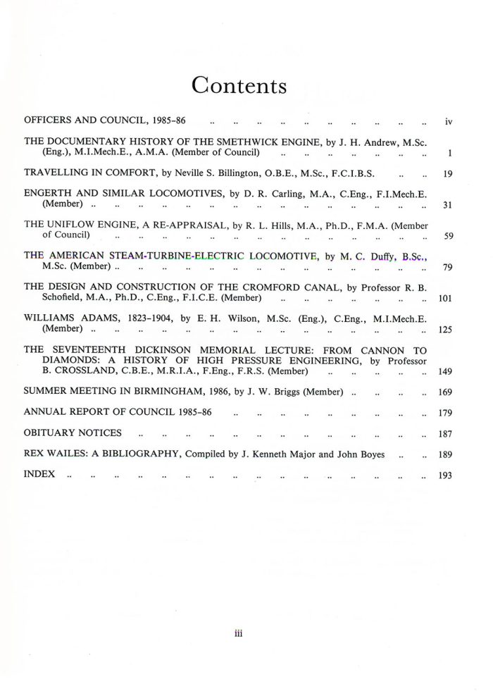 The Journal - V57 No1 1985-86 - contents
