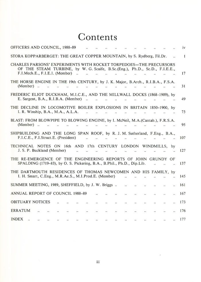 The Journal - V60 No1 1988-89 - contents Hardback