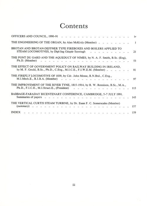 The Journal - V62 No1 1990-91 - contents Hardback