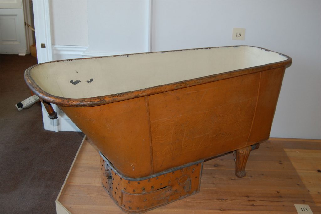 Gas bath originally installed at Clevedon Court and now in Blaise Castle Museum