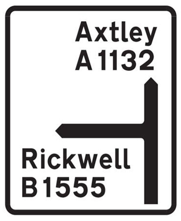 UK B Road Sign - Directions